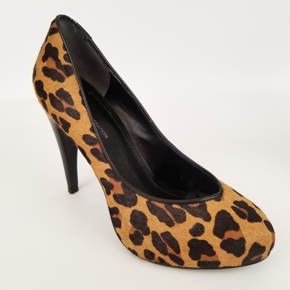 BCBG Generation PL Brady Leopard Pony Hair  Heels - Picture 2 of 8